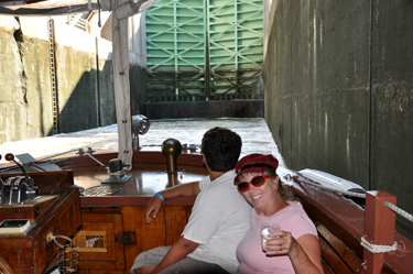 Karen Duquette and Alex on the Erie Canal